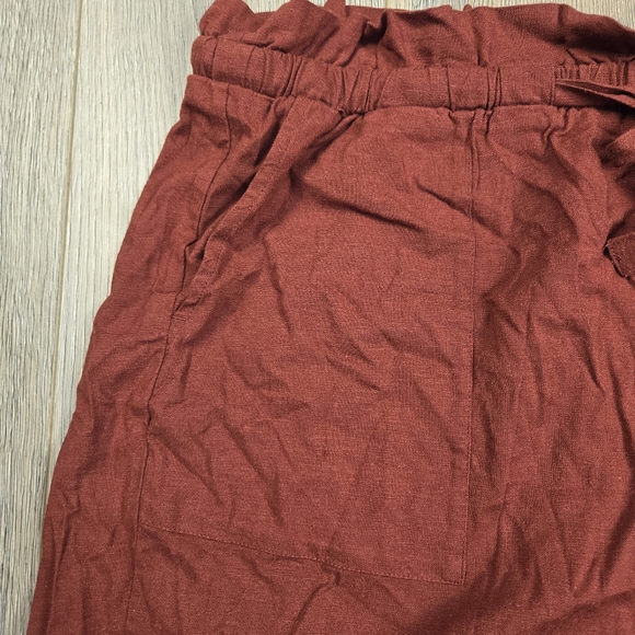 Torrid rusty red-brown linen blend pull-on shorts, size 0X - Picture 4 of 9